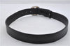 Authentic GUCCI Interlocking G Belt Leather Size 90cm 35.4" 114876 Black 7160E