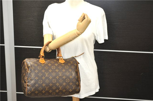 Authentic LOUIS VUITTON Monogram Speedy 30 Hand Bag M41526 LV 7161C