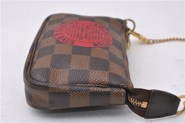 Auth Louis Vuitton Damier Mini Pochette Accessoires T&B Pouch N58011 LV 7162D