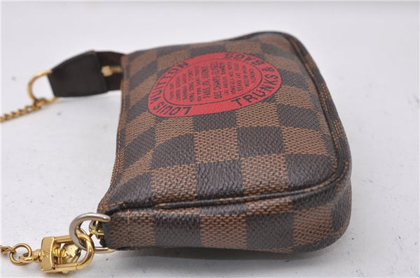 Auth Louis Vuitton Damier Mini Pochette Accessoires T&B Pouch N58011 LV 7162D