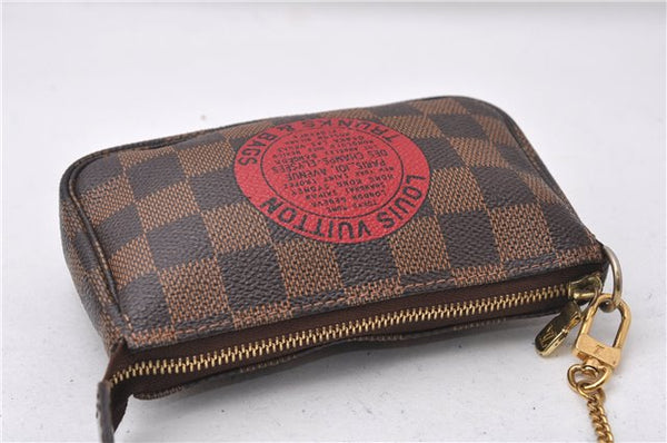 Auth Louis Vuitton Damier Mini Pochette Accessoires T&B Pouch N58011 LV 7162D