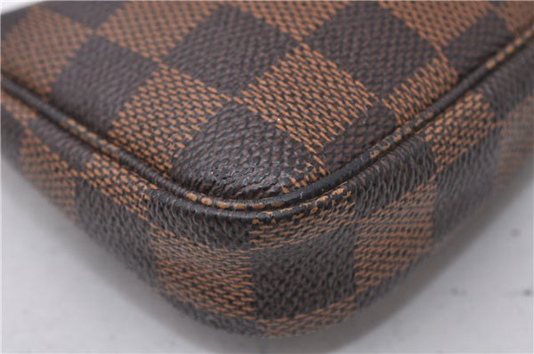 Auth Louis Vuitton Damier Mini Pochette Accessoires T&B Pouch N58011 LV 7162D