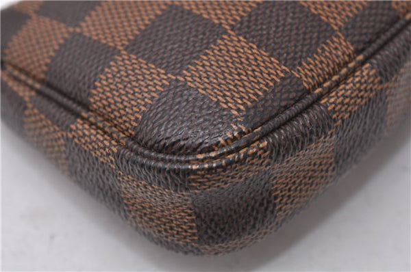 Auth Louis Vuitton Damier Mini Pochette Accessoires T&B Pouch N58011 LV 7162D