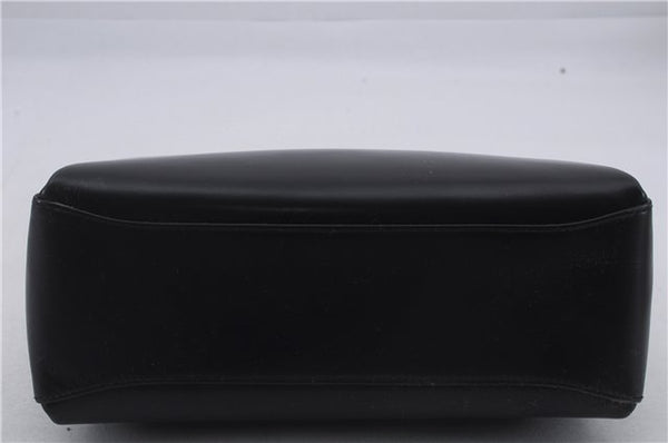Authentic GUCCI Bamboo Shoulder Hand Bag Purse Leather Black 7163D