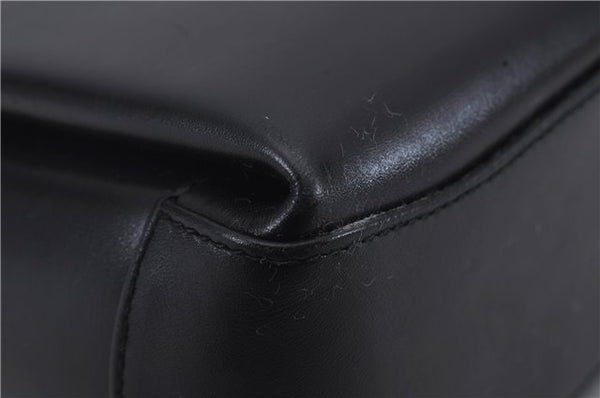 Authentic GUCCI Bamboo Shoulder Hand Bag Purse Leather Black 7163D