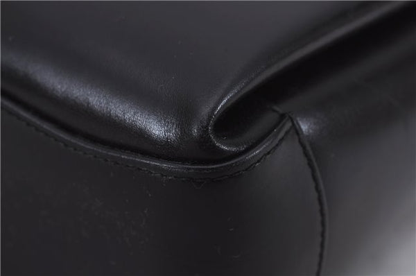 Authentic GUCCI Bamboo Shoulder Hand Bag Purse Leather Black 7163D