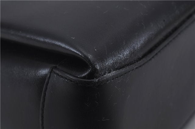 Authentic GUCCI Bamboo Shoulder Hand Bag Purse Leather Black 7163D