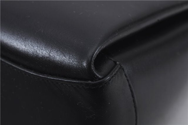 Authentic GUCCI Bamboo Shoulder Hand Bag Purse Leather Black 7163D