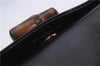 Authentic GUCCI Bamboo Shoulder Hand Bag Purse Leather Black 7163D