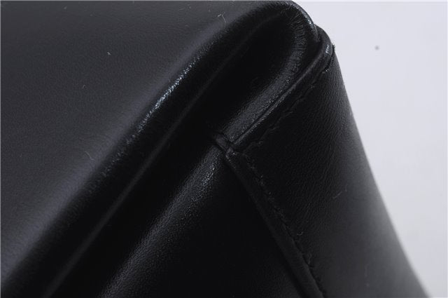 Authentic GUCCI Bamboo Shoulder Hand Bag Purse Leather Black 7163D