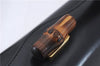 Authentic GUCCI Bamboo Shoulder Hand Bag Purse Leather Black 7163D