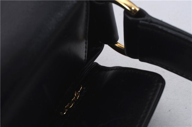 Authentic GUCCI Bamboo Shoulder Hand Bag Purse Leather Black 7163D