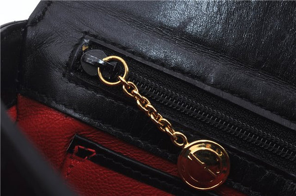 Authentic GUCCI Bamboo Shoulder Hand Bag Purse Leather Black 7163D