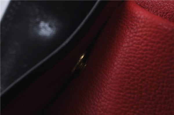 Authentic GUCCI Bamboo Shoulder Hand Bag Purse Leather Black 7163D