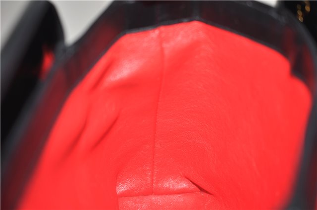 Authentic GUCCI Bamboo Shoulder Hand Bag Purse Leather Black 7163D