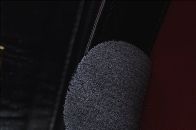 Authentic GUCCI Bamboo Shoulder Hand Bag Purse Leather Black 7163D