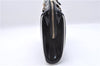 Authentic GUCCI Vintage Hand Bag Purse Enamel Black 7163E