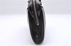 Authentic GUCCI Vintage Hand Bag Purse Enamel Black 7163E