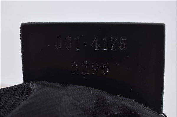 Authentic GUCCI Vintage Hand Bag Purse Enamel Black 7163E