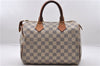 Authentic LOUIS VUITTON Damier Azur Speedy25 Hand Bag Purse N41534 LV 7165C