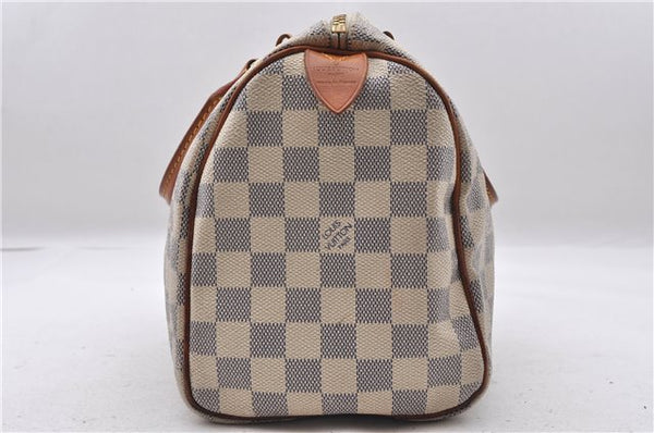 Authentic LOUIS VUITTON Damier Azur Speedy25 Hand Bag Purse N41534 LV 7165C