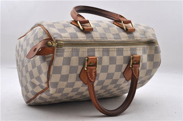 Authentic LOUIS VUITTON Damier Azur Speedy25 Hand Bag Purse N41534 LV 7165C