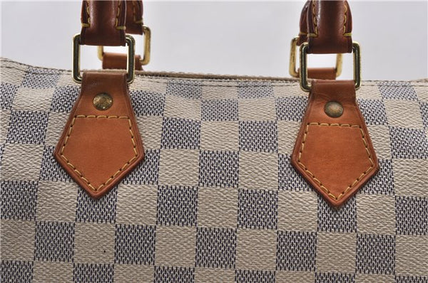 Authentic LOUIS VUITTON Damier Azur Speedy25 Hand Bag Purse N41534 LV 7165C