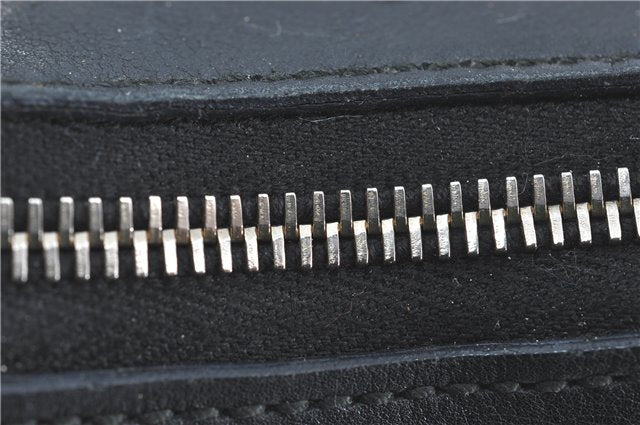 Authentic GUCCI Guccissima Abbey GG Shoulder Hand Bag Leather 190525 Black 7166B