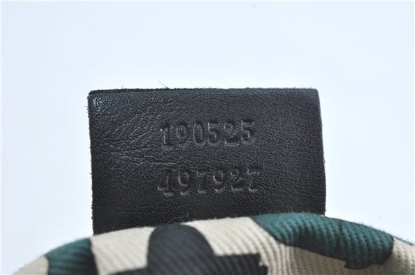 Authentic GUCCI Guccissima Abbey GG Shoulder Hand Bag Leather 190525 Black 7166B