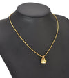 Authentic Christian Dior Gold Tone Chain Pendant Necklace CD 7166I