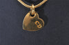 Authentic Christian Dior Gold Tone Chain Pendant Necklace CD 7166I