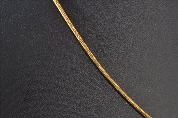 Authentic Christian Dior Gold Tone Chain Pendant Necklace CD 7166I