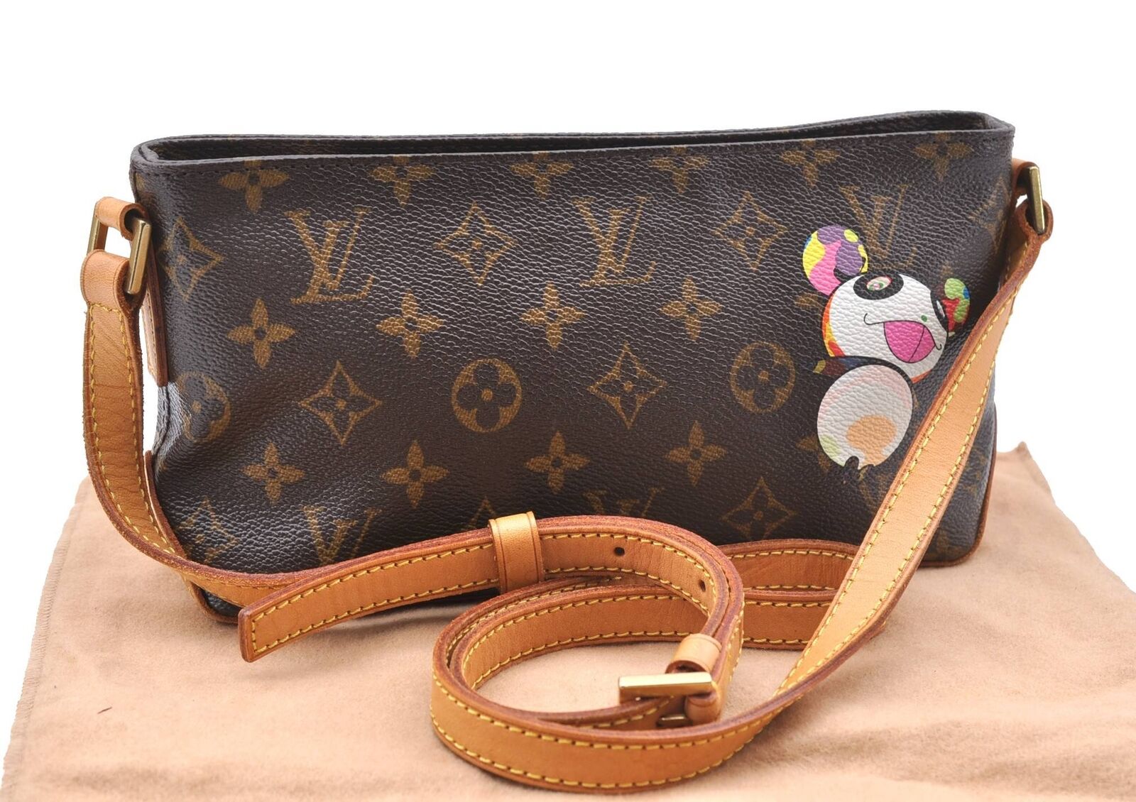 Auth LOUIS VUITTON Monogram Panda Trotteur Shoulder Cross Bag M51241 LV 7167B