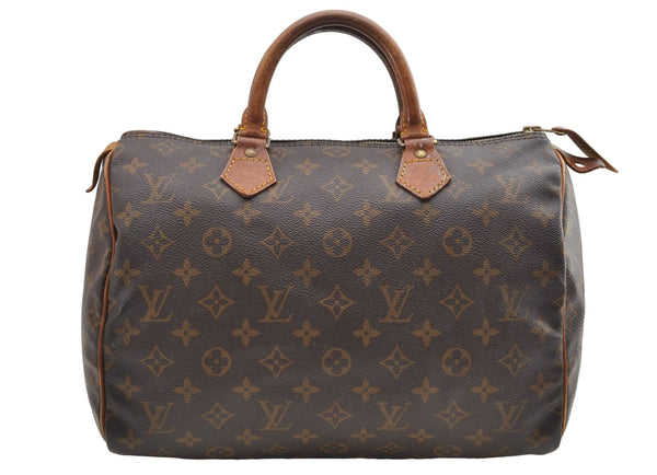 Authentic Louis Vuitton Monogram Speedy 30 Hand Boston Bag Purse M41526 LV 7168D