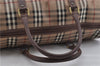 Authentic Burberrys Nova Check PVC Leather 2Way Travel Boston Bag Beige 7168E