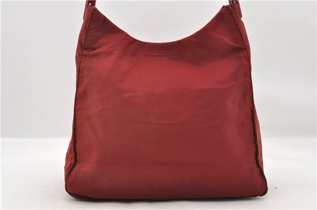 Authentic PRADA Nylon Plastic Shoulder Bag Purse Red 7169C