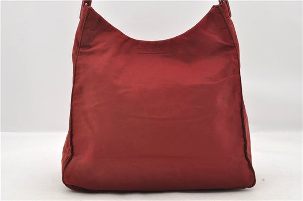 Authentic PRADA Nylon Plastic Shoulder Bag Purse Red 7169C