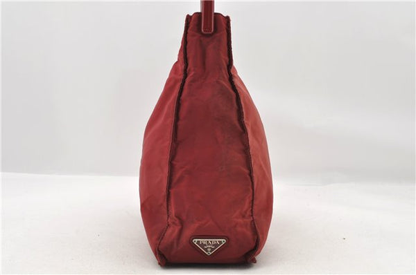 Authentic PRADA Nylon Plastic Shoulder Bag Purse Red 7169C