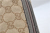 Authentic GUCCI Vintage Cosmetic Pouch Purse GG Canvas Leather Beige  7169D