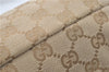 Authentic GUCCI Vintage Cosmetic Pouch Purse GG Canvas Leather Beige  7169D