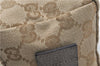 Authentic GUCCI Vintage Cosmetic Pouch Purse GG Canvas Leather Beige  7169D
