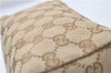 Authentic GUCCI Vintage Cosmetic Pouch Purse GG Canvas Leather Beige  7169D