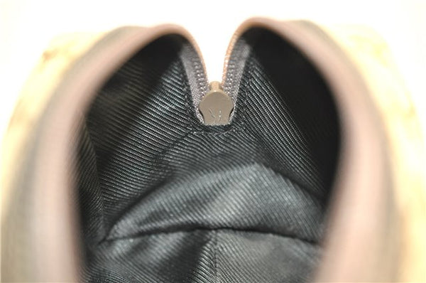 Authentic GUCCI Vintage Cosmetic Pouch Purse GG Canvas Leather Beige  7169D