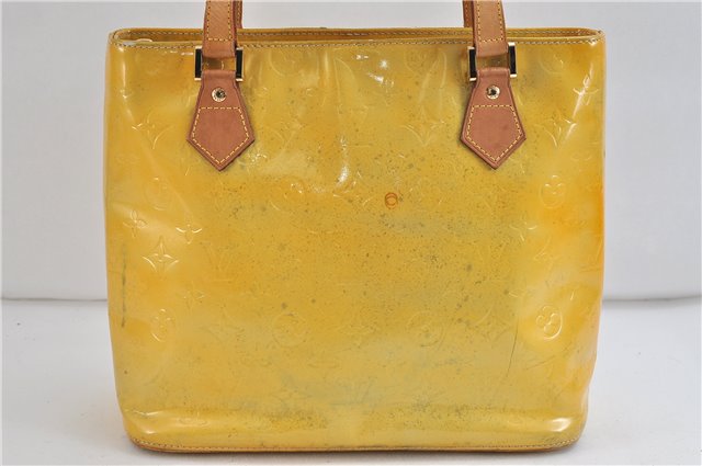 Authentic LOUIS VUITTON Vernis Houston Shoulder Hand Bag Yellow M91053 LV 7170C