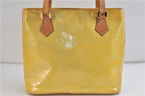 Authentic LOUIS VUITTON Vernis Houston Shoulder Hand Bag Yellow M91053 LV 7170C