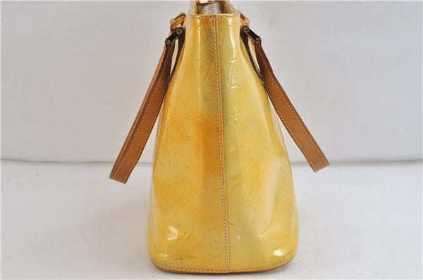 Authentic LOUIS VUITTON Vernis Houston Shoulder Hand Bag Yellow M91053 LV 7170C