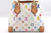 Auth Louis Vuitton Monogram Multicolor Audra Tote Hand Bag White M40047 LV 7170I