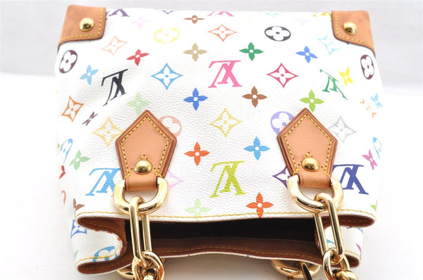 Auth Louis Vuitton Monogram Multicolor Audra Tote Hand Bag White M40047 LV 7170I