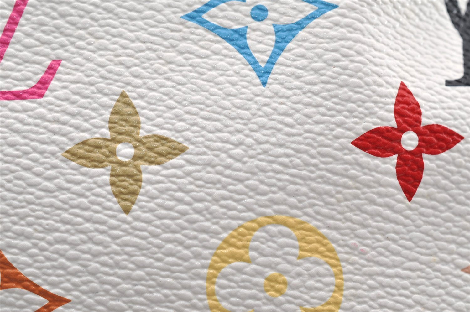 Auth Louis Vuitton Monogram Multicolor Audra Tote Hand Bag White M40047 LV 7170I