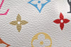 Auth Louis Vuitton Monogram Multicolor Audra Tote Hand Bag White M40047 LV 7170I